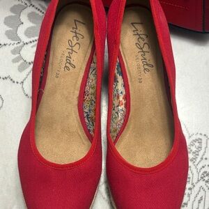 Life Stride Women's Vibrant Red Loafers